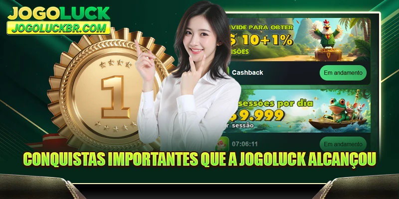 Conquistas importantes que a JOGOLUCK alcançou